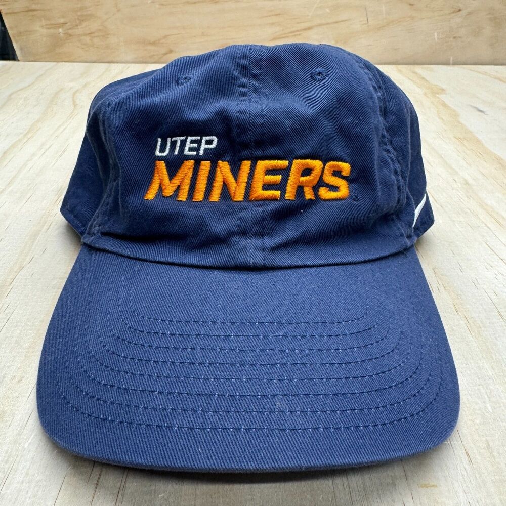 USED UTEP Miners Nike Mens Campus Cap Adjustable OSFM Blue